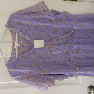 NWT Women's LC Lauren Conrad Flutter Sleeve Spring Dress- 2X